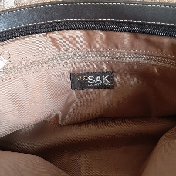 The Sak X Elliott Lucca Woven Nylon & Leather Trim Shoulder Bag - Picture 12 of 16